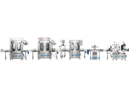 全自動灌裝旋蓋貼標日化生產(chǎn)線